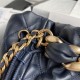 DRAWSTRING BAG Shiny Lambskin & Gold-Tone Metal High