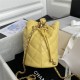 DRAWSTRING BAG Shiny Lambskin & Gold-Tone Metal High