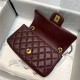 Mini FLAP BAG Lambskin Gold-Metal AS1787 Burgundy A