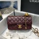 Mini FLAP BAG Lambskin Gold-Metal AS1787 Burgundy A