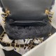 Chanel SMALL FLAP BAG Shearling & Gold-Tone Metal AS3498 Black A