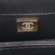 Chanel SMALL FLAP BAG Shearling & Gold-Tone Metal AS3498 Black A