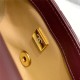 Supermini FLAP BAG Lambskin Gold-Metal AS1786 Burgundy A