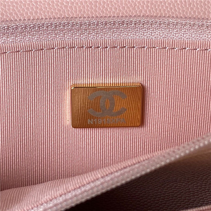 Chanel WALLET ON CHAIN AP3336 Grained Calfskin & Gold-Tone Metal Pink A