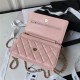 Chanel WALLET ON CHAIN AP3336 Grained Calfskin & Gold-Tone Metal Pink A