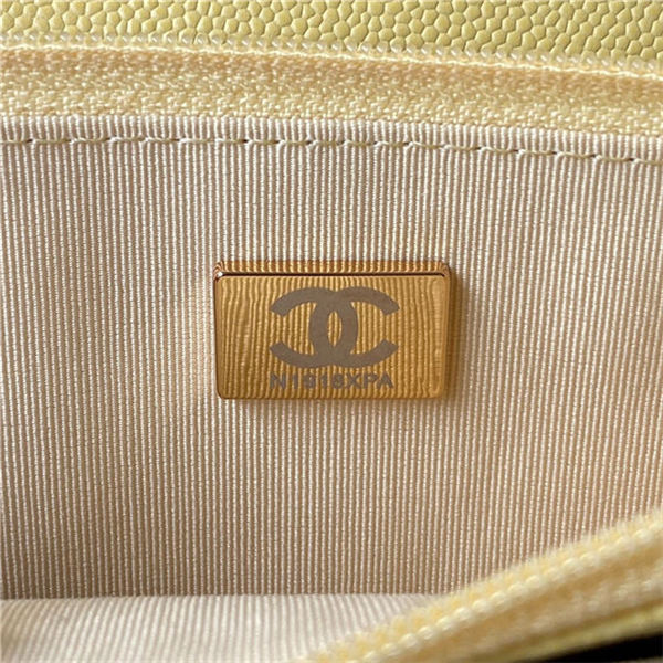 Chanel WALLET ON CHAIN AP3336 Grained Calfskin & Gold-Tone Metal Yellow A