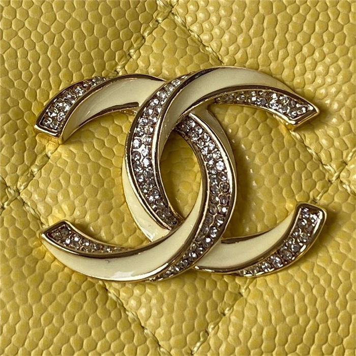 Chanel WALLET ON CHAIN AP3336 Grained Calfskin & Gold-Tone Metal Yellow A