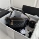 Chanel BELT BAG Aged Calfskin Gold-tone Metal AS1077 Black High