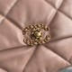 Large Chanel 19 Flap Bag Goatskin/Lambskin Nude Pink High