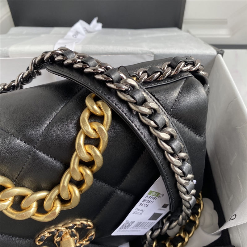 Large Chanel 19 Flap Bag Goatskin/Lambskin High