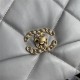 Large Chanel 19 Flap Bag Goatskin/Lambskin Grey High