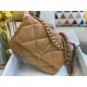 Large Chanel 19 Flap Bag Goatskin/Lambskin Camel High