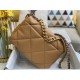 Large Chanel 19 Flap Bag Goatskin/Lambskin Camel High