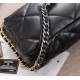 Maxi Chanel 19 Flap Bag Goatskin/Lambskin Black High