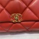 Maxi Chanel 19 Flap Bag Goatskin/Lambskin Red High