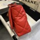 Maxi Chanel 19 Flap Bag Goatskin/Lambskin Red High