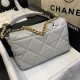 Maxi Chanel 19 Flap Bag Goatskin/Lambskin Grey  High