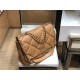 Maxi Chanel 19 Flap Bag Goatskin/Lambskin Camel High