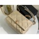 Maxi Chanel 19 Flap Bag Goatskin/Lambskin Beige High