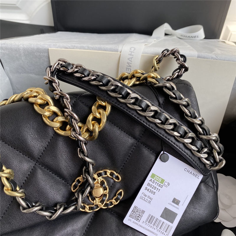 Chanel 19 Flap Bag Goatskin/Lambskin High
