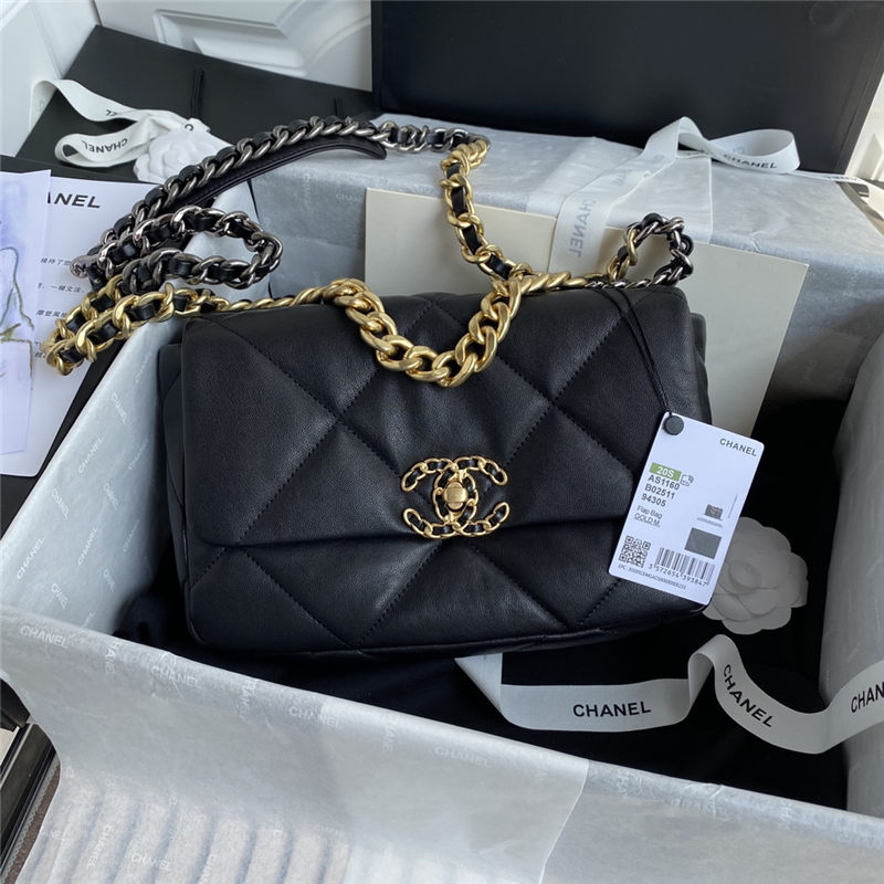 Chanel 19 Flap Bag Goatskin/Lambskin High