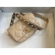 Waist Chanel 19 Flap Bag Lambskin/Goatskin Beige High