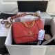 Chanel 19 Flap Bag Goatskin/Lambskin Red High