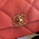 Chanel 19 Flap Bag Goatskin/Lambskin Red High