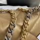 Large Chanel 19 Flap Bag Goatskin/Lambskin Gold High