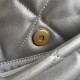 Large Chanel 19 Flap Bag Goatskin/Lambskin Silver High