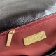 Large Chanel 19 Flap Bag Shiny Crumpled Calfskin Burgundy High