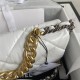 Large Chanel 19 Flap Bag Shiny Crumpled Calfskin White High