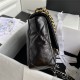 Chanel 19 Flap Bag Shiny Crumpled Calfskin Black High