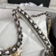 Chanel 19 Flap Bag Shiny Crumpled Calfskin White High