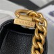 Chanel SMALL BOY Chanel MESSENGER BAG Grained Calfskin & Gold-Tone Metal AS3350 Black A