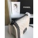 SMALL BOY Chanel HANDBAG Chevrons Pattern Grained Calfskin White High