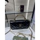 Chanel FLAP PHONE HOLDER WITH CHAIN AP4167 Shiny Lambskin & Gold-Tone Metal Black High