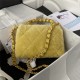 Chanel FLAP BAG Shearling & Gold-Tone Metal AS3499 Yellow A