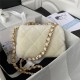 Chanel FLAP BAG Shearling & Gold-Tone Metal AS3499 White A