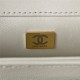 Chanel FLAP BAG Shearling & Gold-Tone Metal AS3499 White A