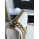 SMALL BOY Chanel HANDBAG Chevrons Pattern Lambskin White High