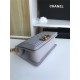 SMALL BOY Chanel HANDBAG Chevrons Pattern Lambskin Grey High