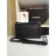 SMALL BOY Chanel HANDBAG Grained Calfskin Black High