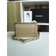 SMALL BOY Chanel HANDBAG Lambskin Beige High