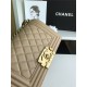 SMALL BOY Chanel HANDBAG Lambskin Beige High