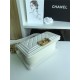 SMALL BOY Chanel HANDBAG Lambskin White High