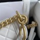 BOY Chanel FLAP BAG WITH HANDLE Lambskin & Gold Metal White A