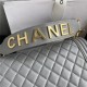 BOY Chanel FLAP BAG WITH HANDLE Lambskin & Gold Metal Gray A