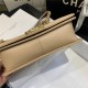 BOY Chanel HANDBAG Chevrons Pattern Calfskin Beige A