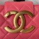 Chanel BAGUETTE BAG Lambskin & Gold-Tone Metal AS4611 Fuchsia A